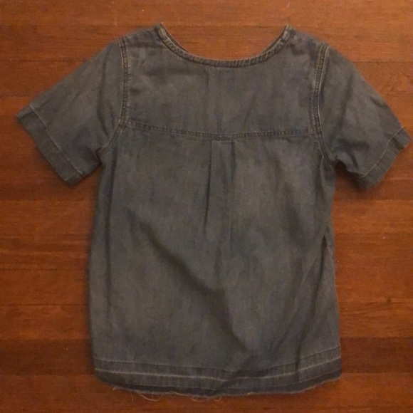 3 for $10 🌺 Madewell Chambray 100% Cotton Short Sleeve Pocket Tee - XXS - Picture 7 of 7